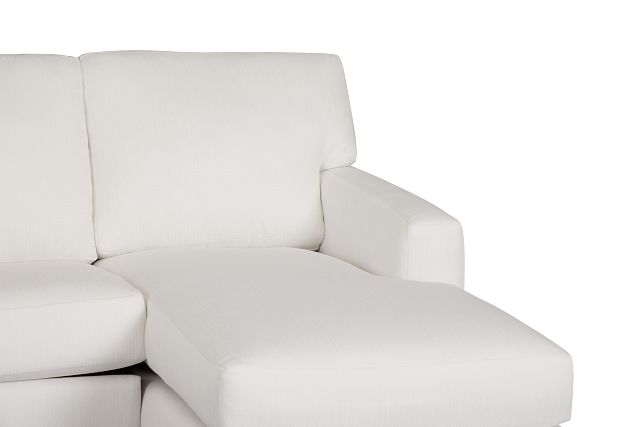 Rhodes White Fabric Medium Right Chaise Sectional