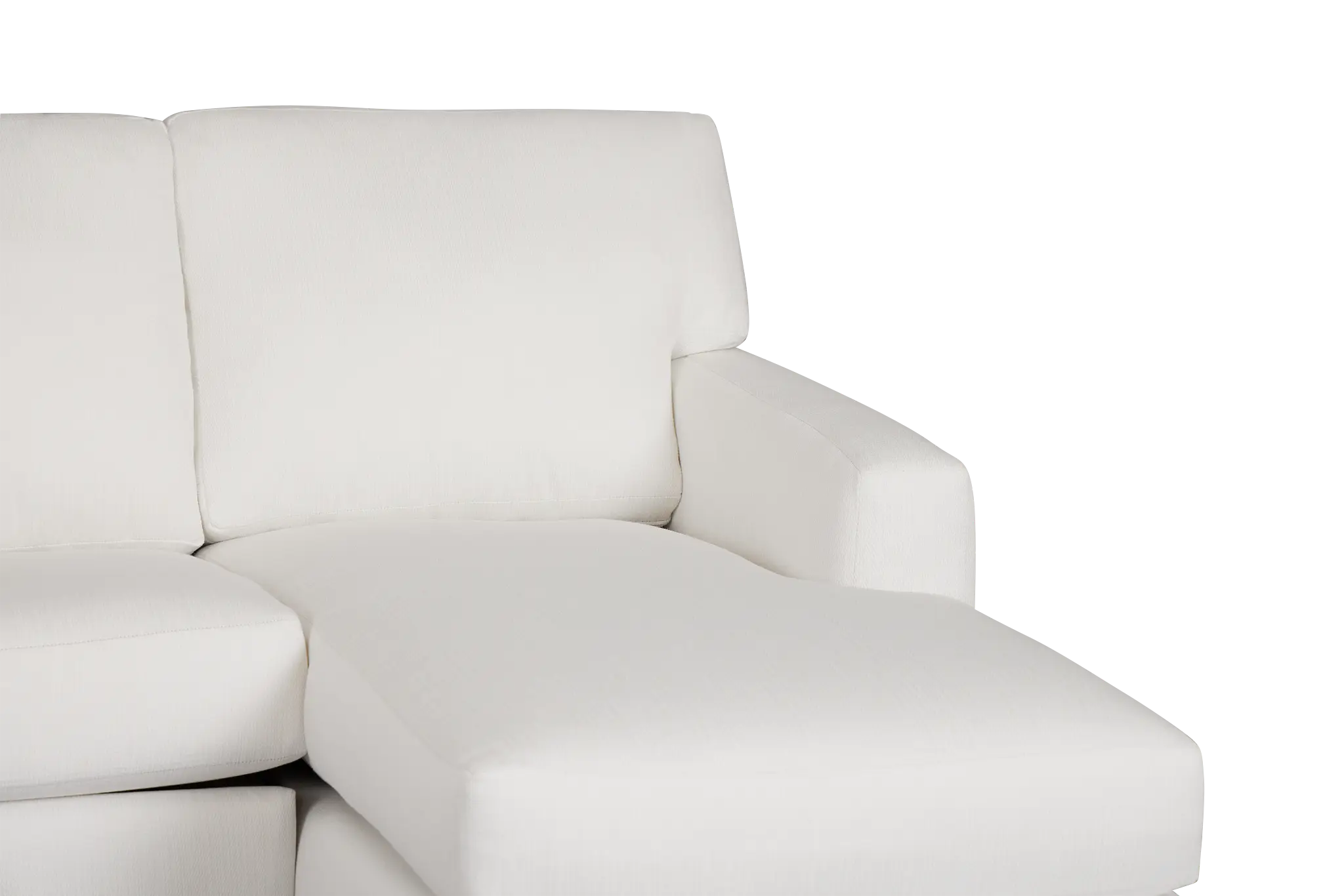 Rhodes White Fabric Medium Right Chaise Sectional Rhodes White Fabric Medium Right Chaise Sectional