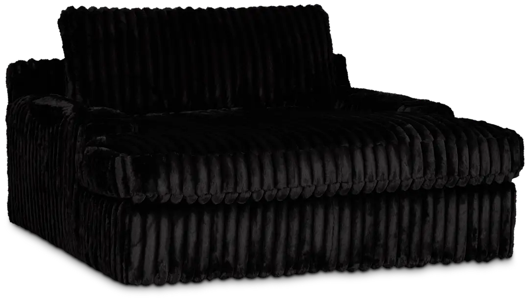 Teddy Black Fabric Chaise Teddy Black Fabric Chaise