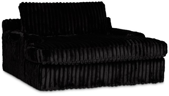 Teddy Black Fabric Chaise