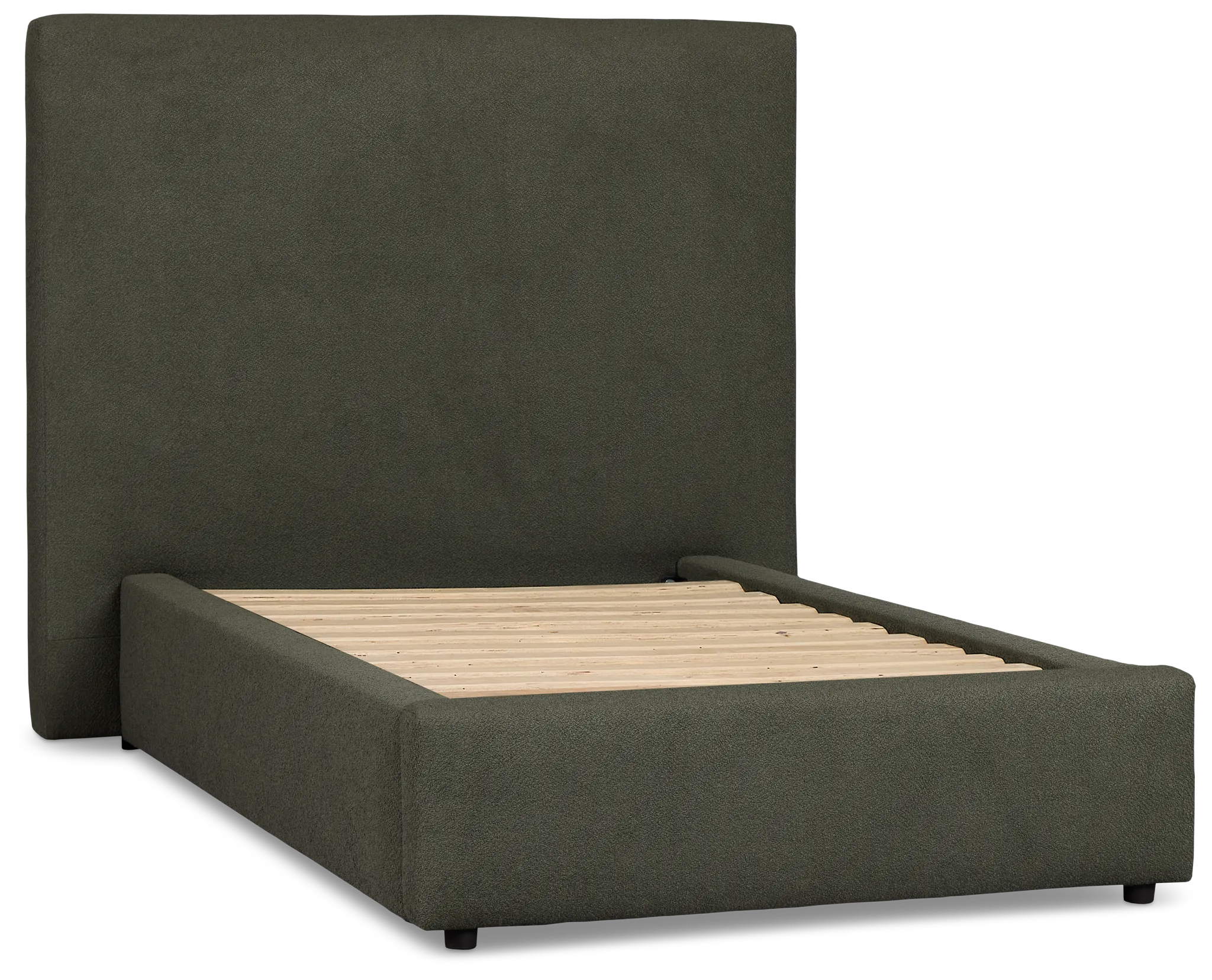 Grayton Sutton Green 54" Upholstered Platform Bed