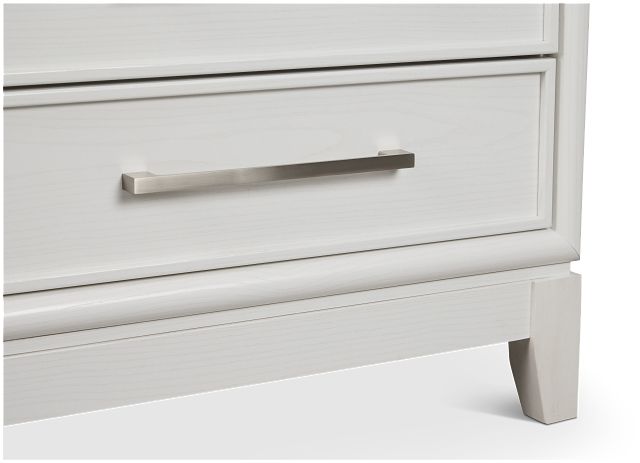 Alessandria White Lighted Nightstand