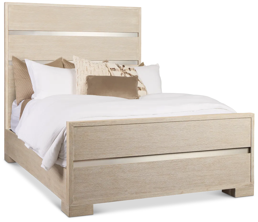 Miramar Light Tone Panel Bed