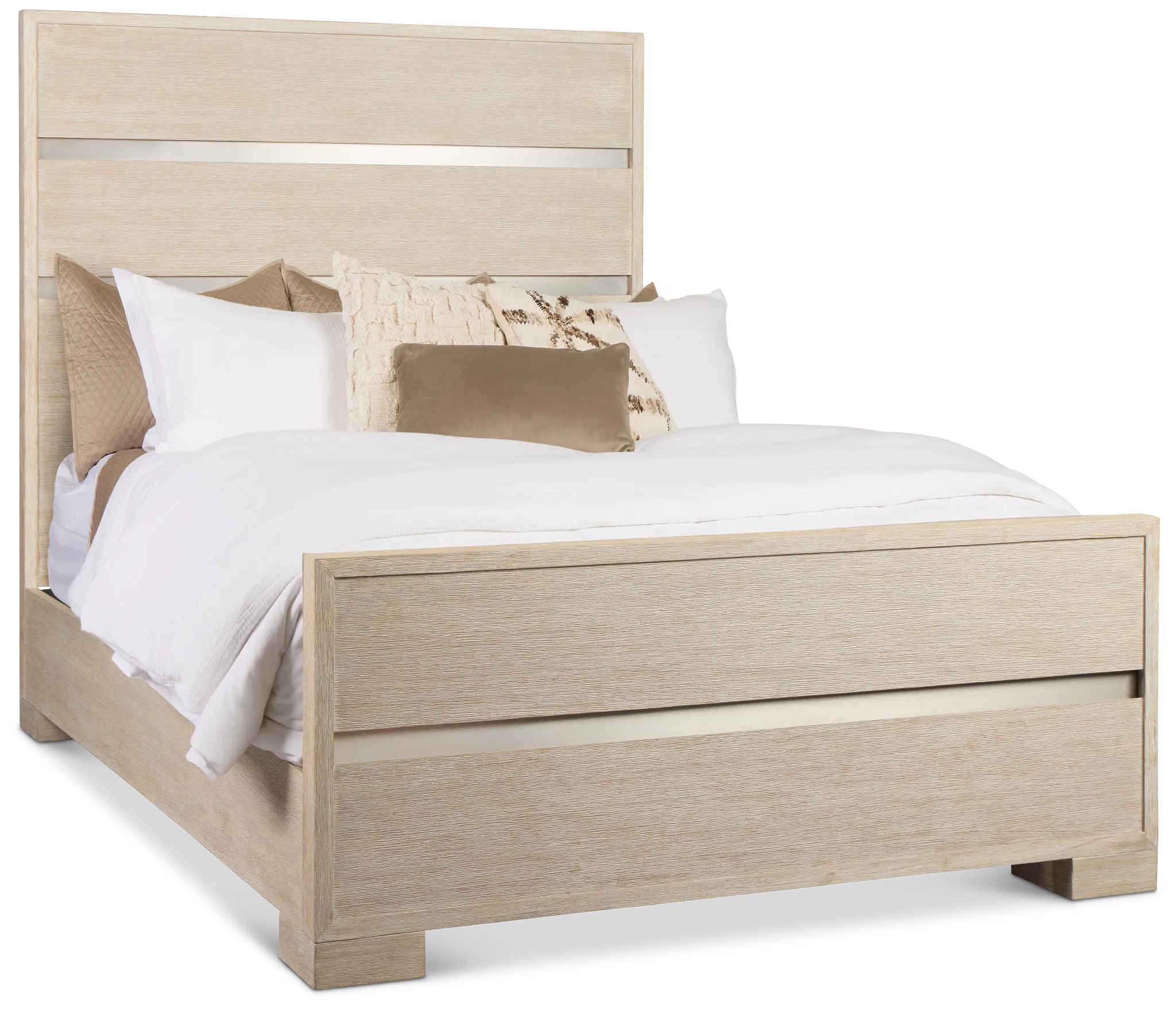 Miramar Light Tone Panel Bed