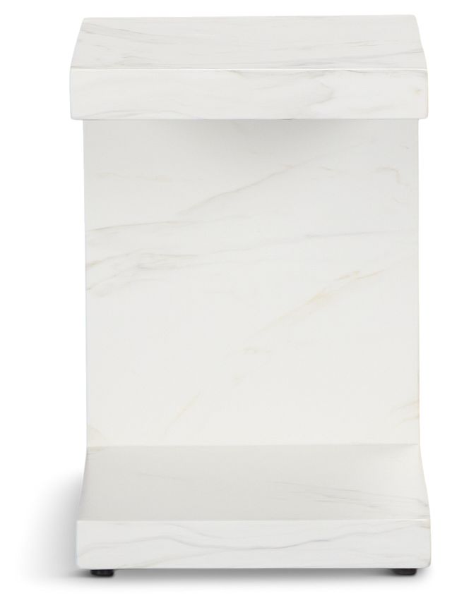 Merrick White C-side Table