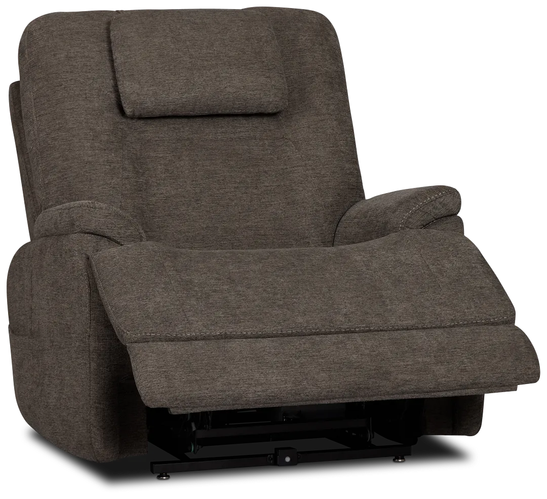 Zecliner Model 2 Plus Dark Gray Fabric Power Lift Recliner