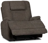 Zecliner Model 2 Plus Dark Gray Fabric Power Lift Recliner