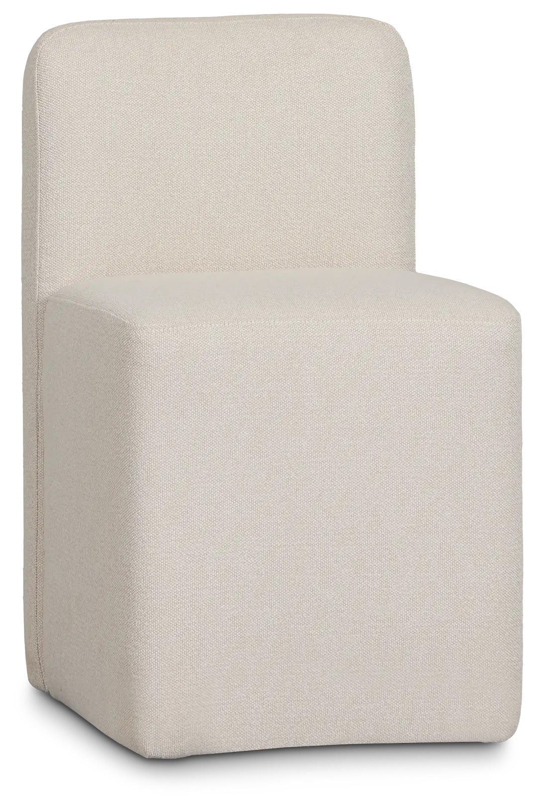 Rex Light Beige Castored Upholstered Side Chair Rex Light Beige Castored Upholstered Side Chair