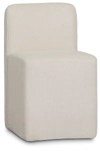 Rex Light Beige Castored Upholstered Side Chair