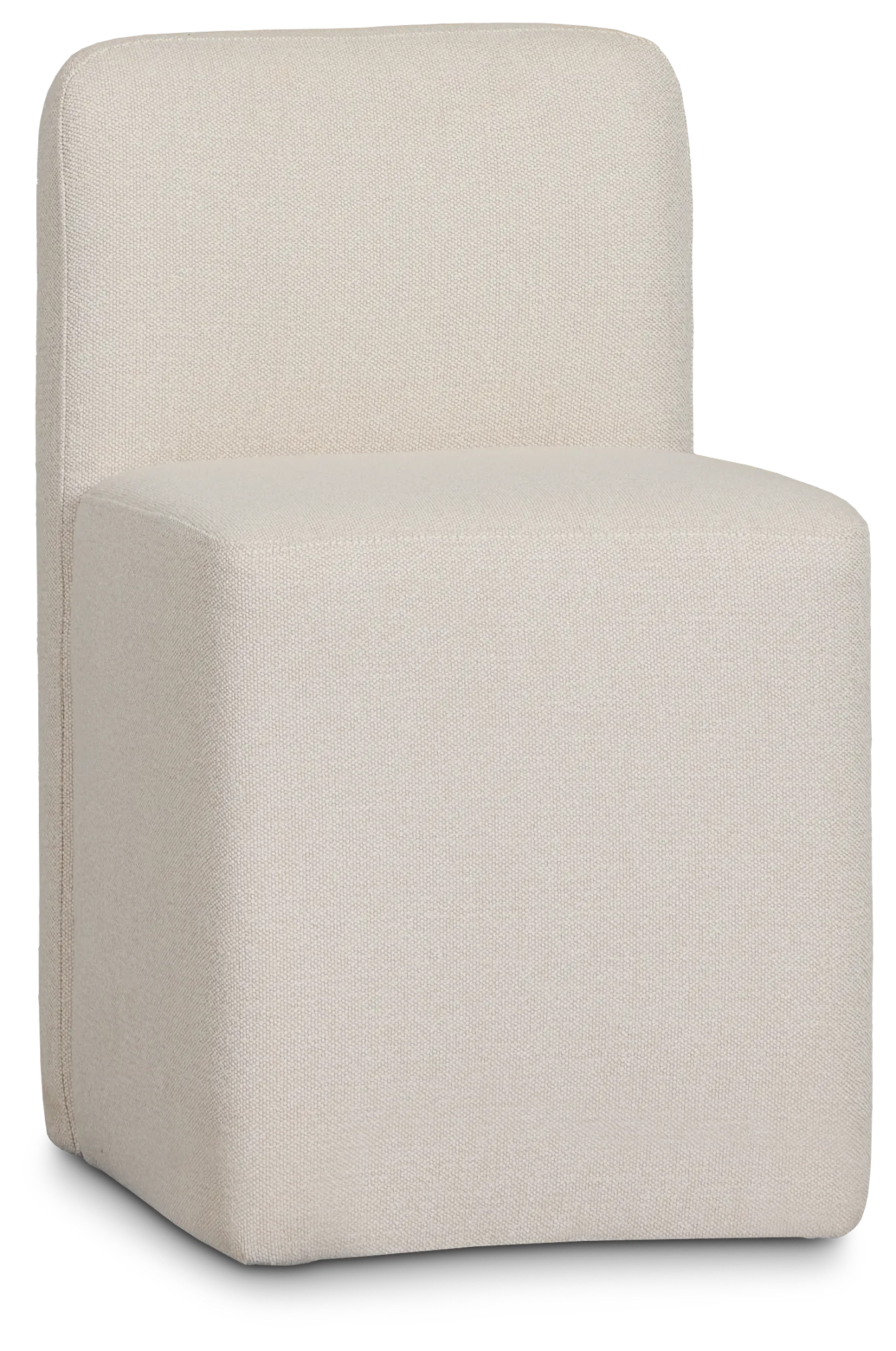 Rex Light Beige Castored Upholstered Side Chair