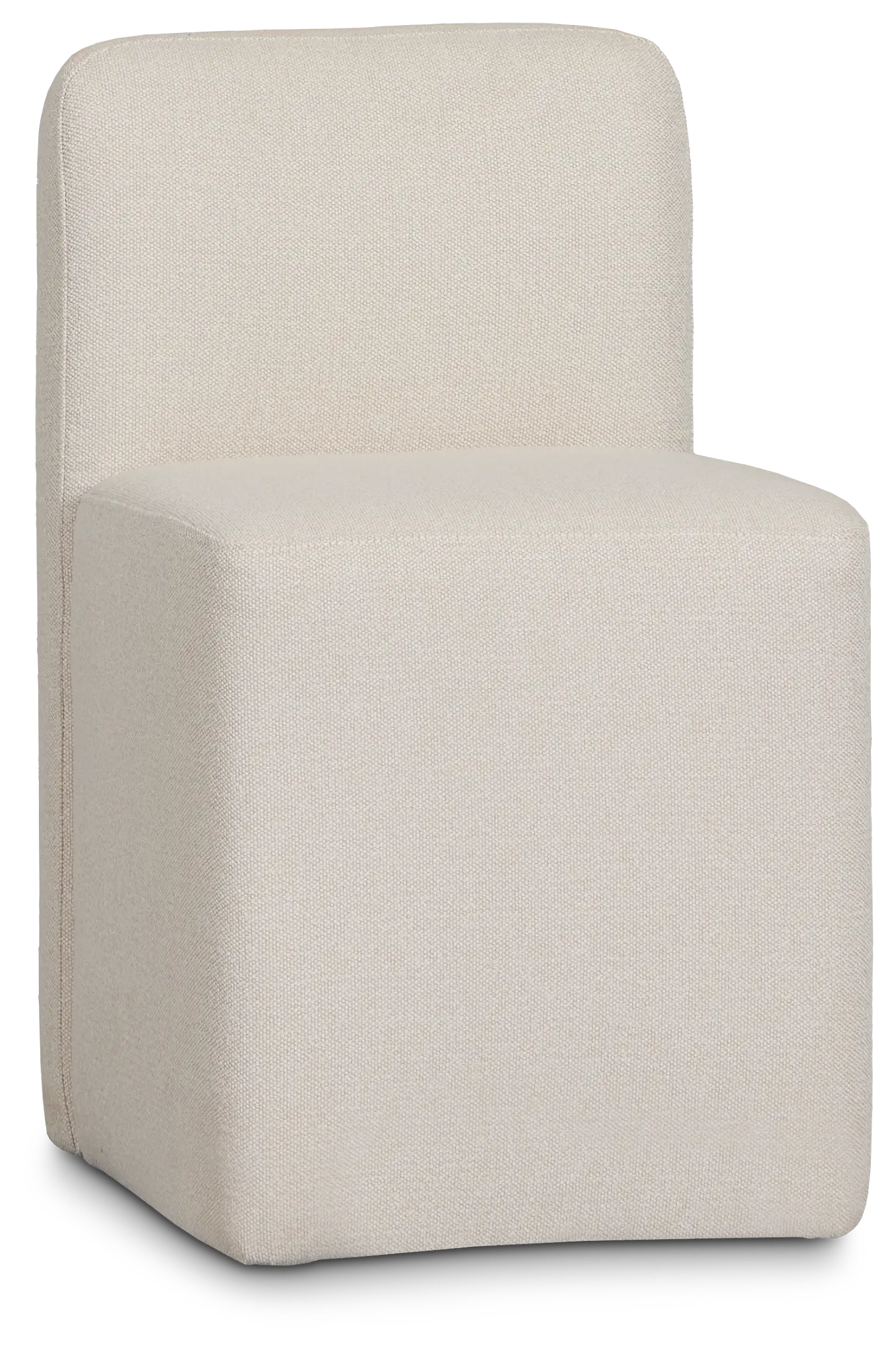 Rex Light Beige Castored Upholstered Side Chair Rex Light Beige Castored Upholstered Side Chair