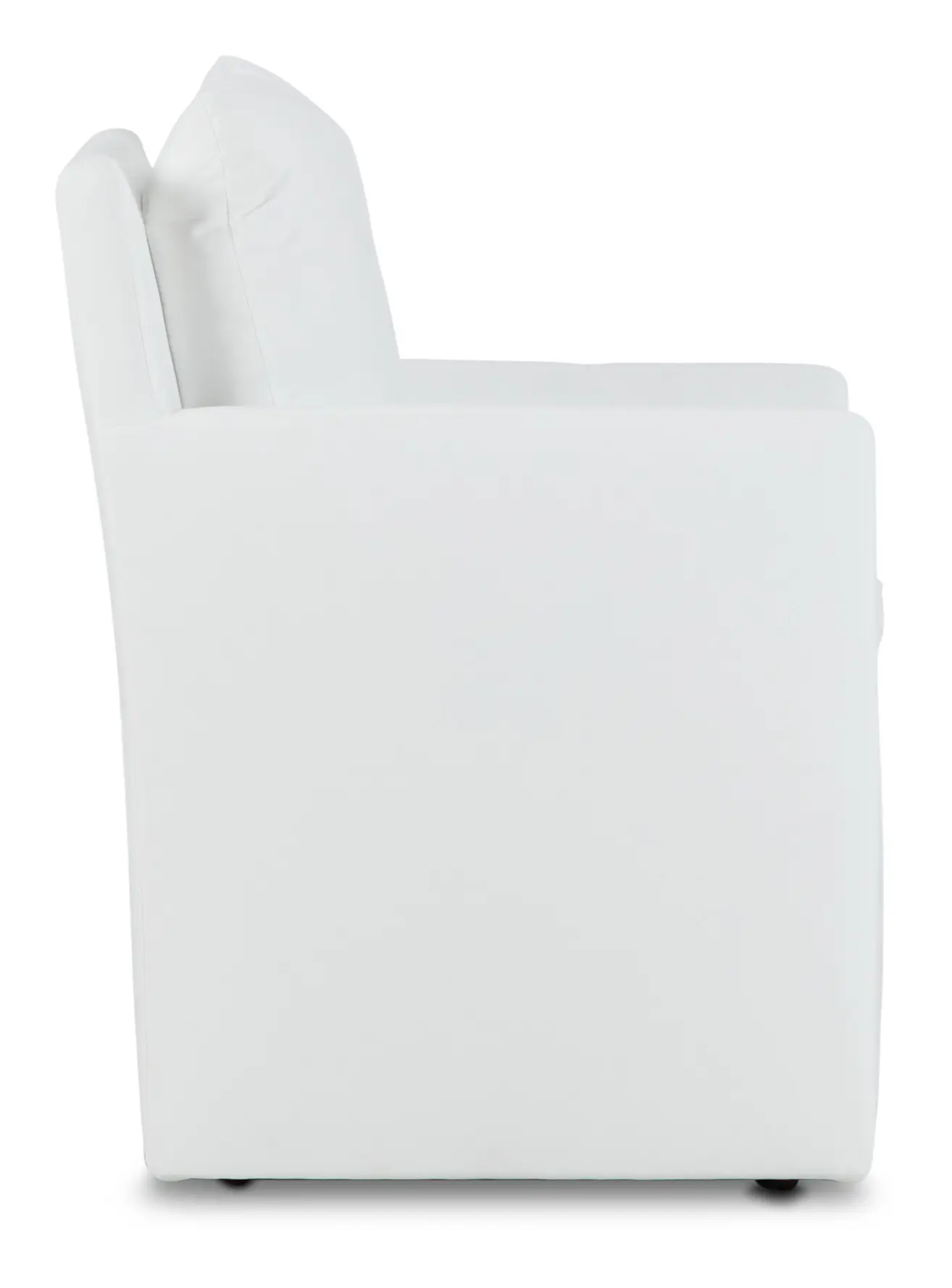 Auden White Castored Upholstered Arm Chair Auden White Castored Upholstered Arm Chair