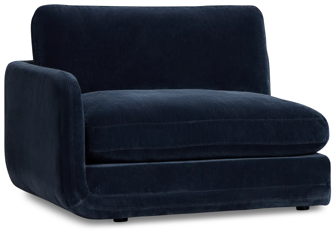 Jules Dark Blue Velvet Left Chair