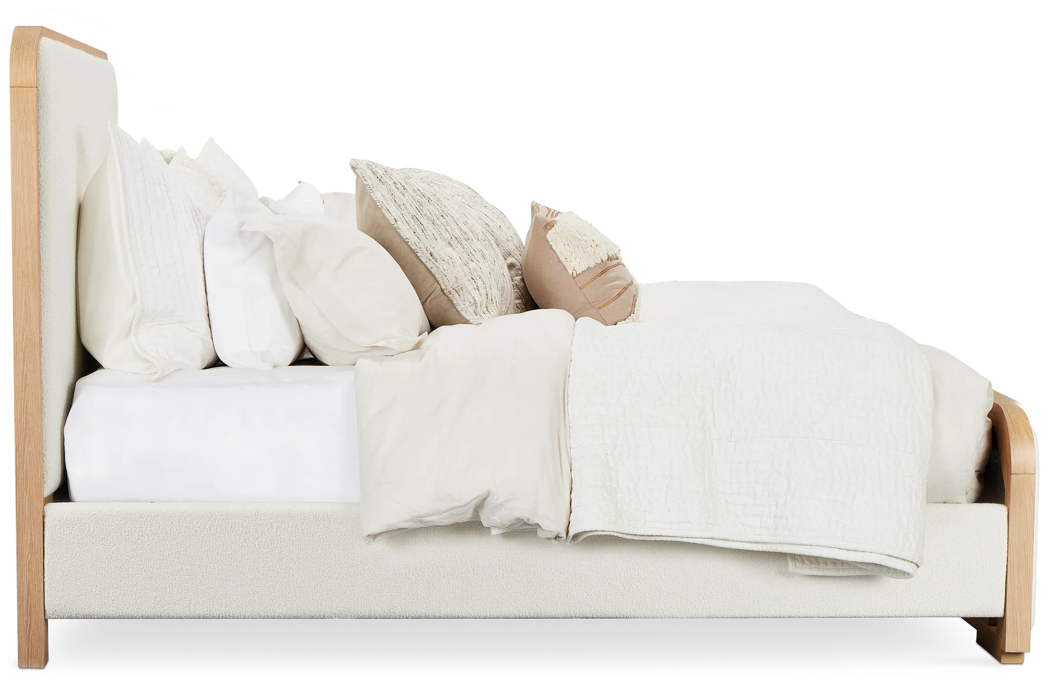 Malibu Light Tone Uph Panel Bed