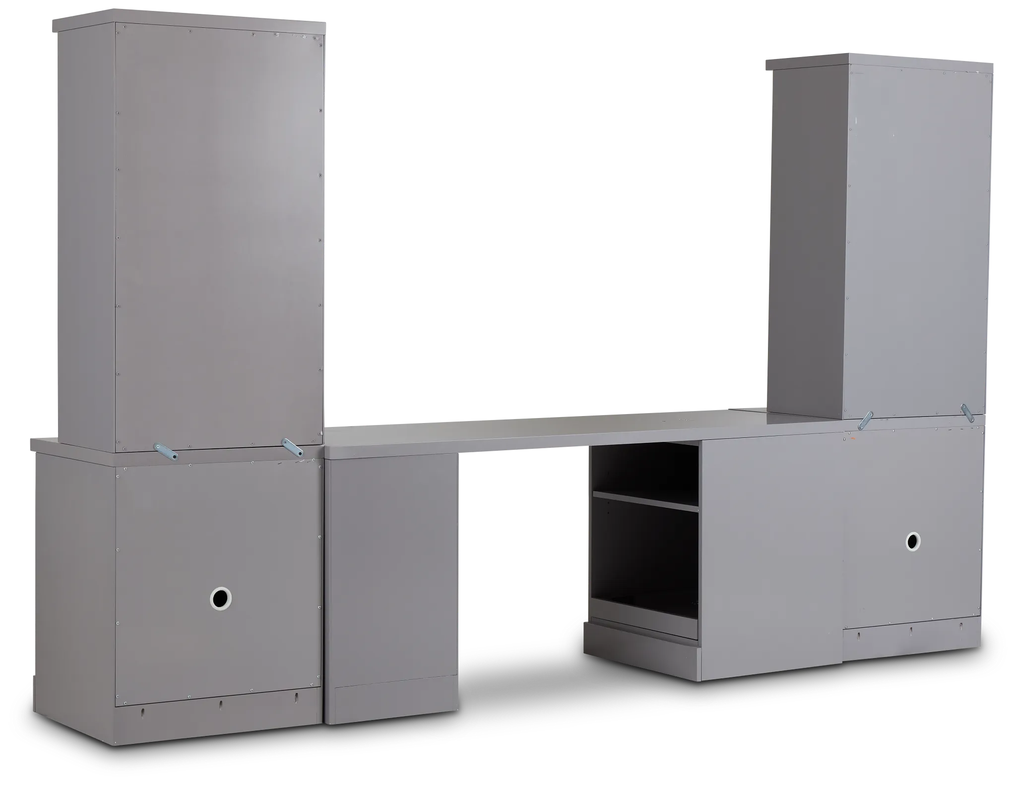 Newport Gray Small Peninsula Door Wall Desk