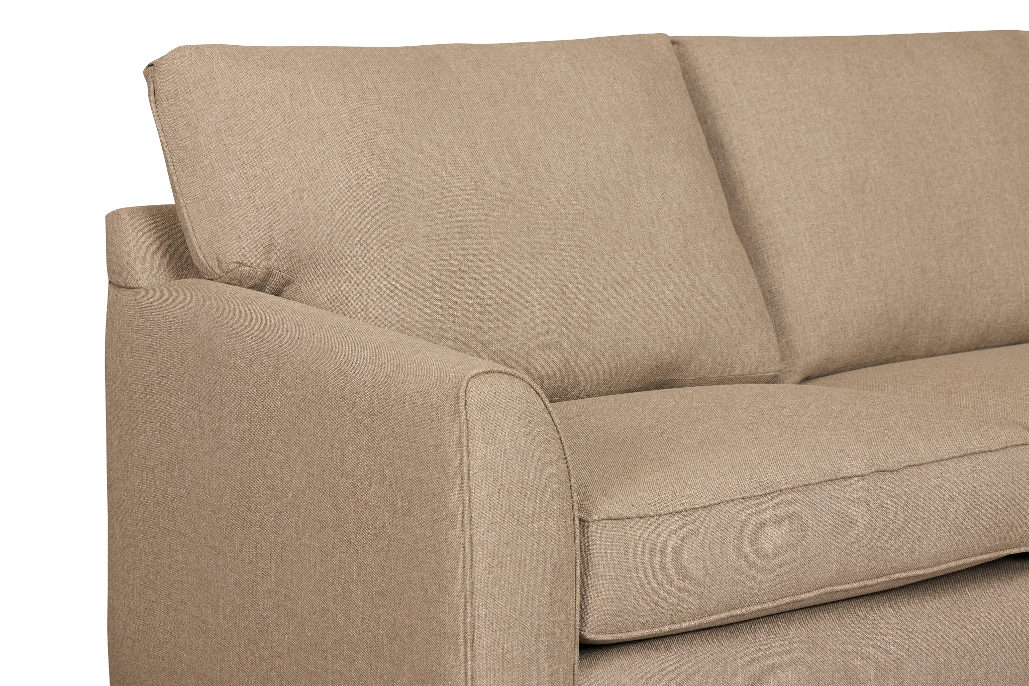 Tate Brown Fabric Medium 2-arm Left Facing Sleeper Sectional