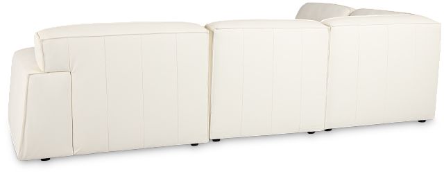 Blanca White Leather 4-piece Modular Sectional