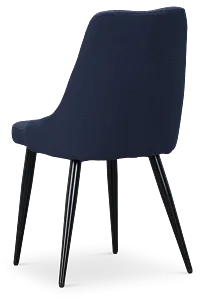 Andover Dark Blue Curved Upholstered Side Chair