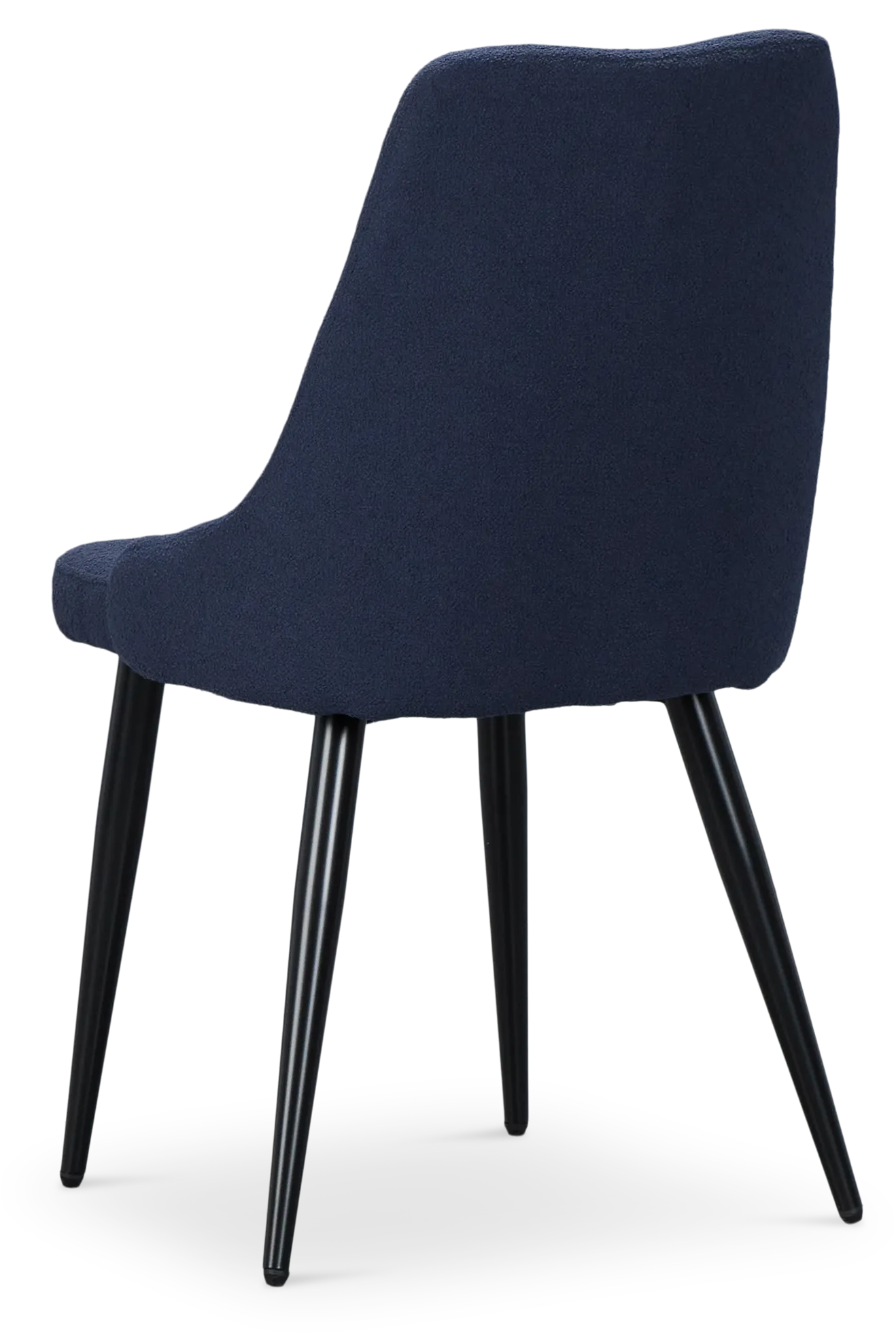 Andover Dark Blue Curved Upholstered Side Chair