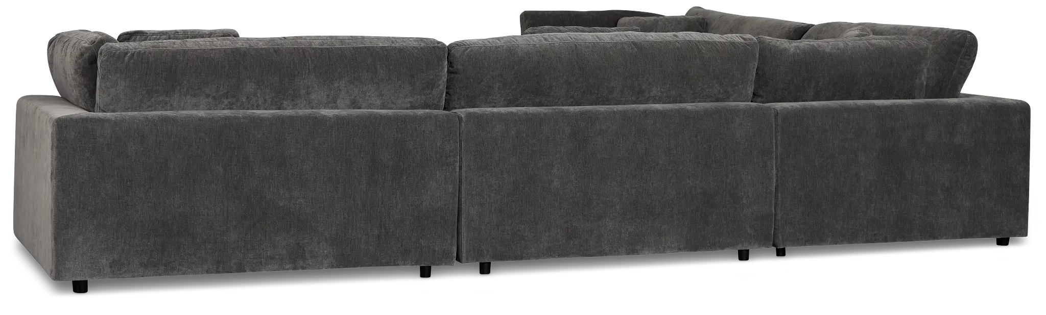 Lounge Dark Gray Fabric 2-arm Right Facing Sectional Lounge Dark Gray Fabric 2-arm Right Facing Sectional