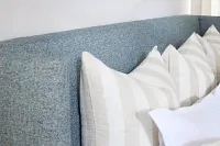 Captiva Natural Beauty Light Blue 48" Upholstered Shelter Bed