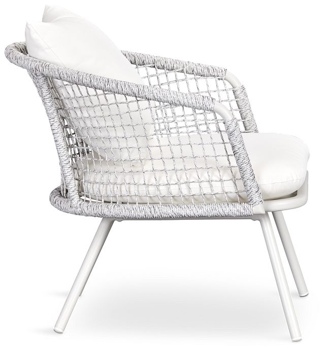 Malaga White Woven Arm Chair (2)