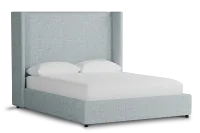 Captiva Natural Beauty Light Blue 60" Upholstered Shelter Bed