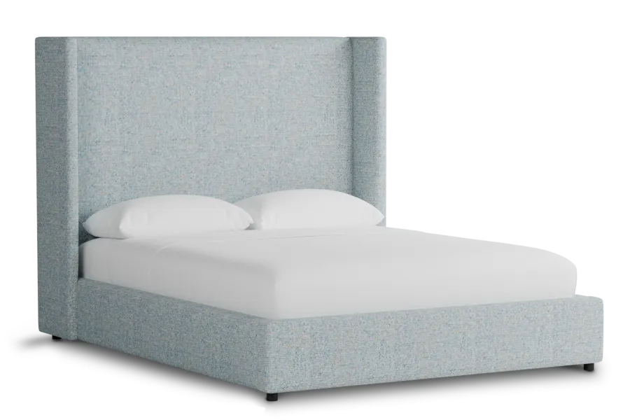 Captiva Natural Beauty Light Blue 60" Upholstered Shelter Bed