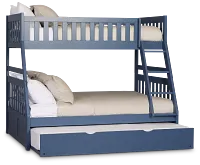 Charleston Dark Blue Trundle Bunk Bed