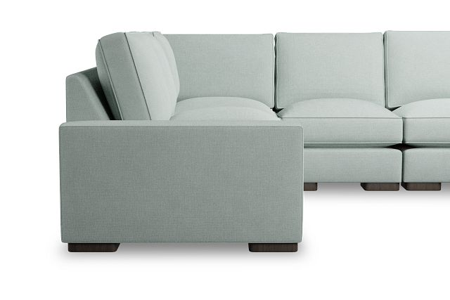 Edgewater Suave Light Green Medium Two-arm Sectional