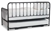 Rory Black Metal Trundle Daybed