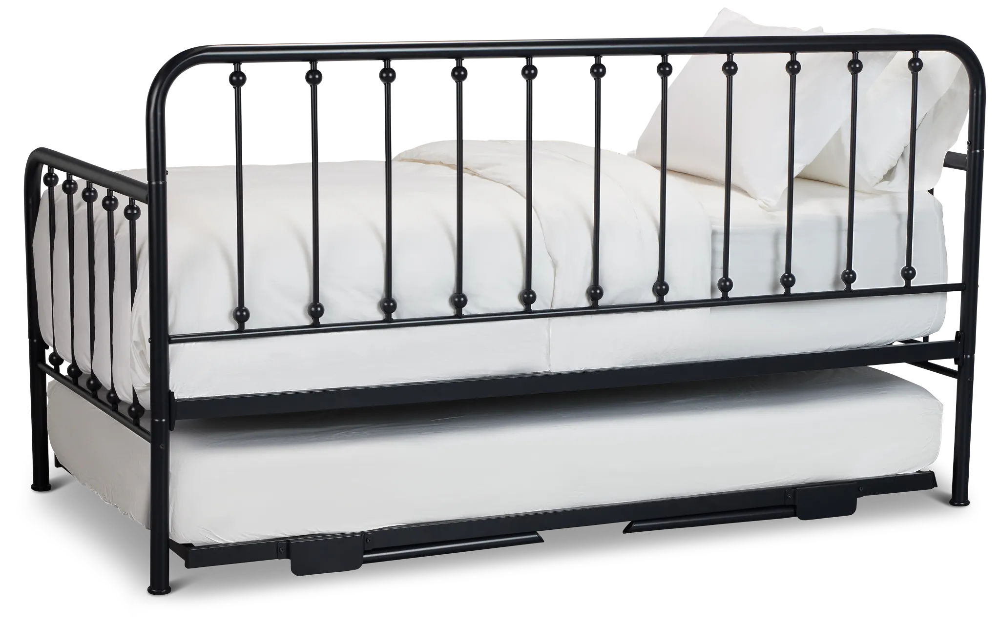 Rory Black Metal Trundle Daybed