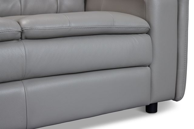 Rowan Gray Leather Sofa