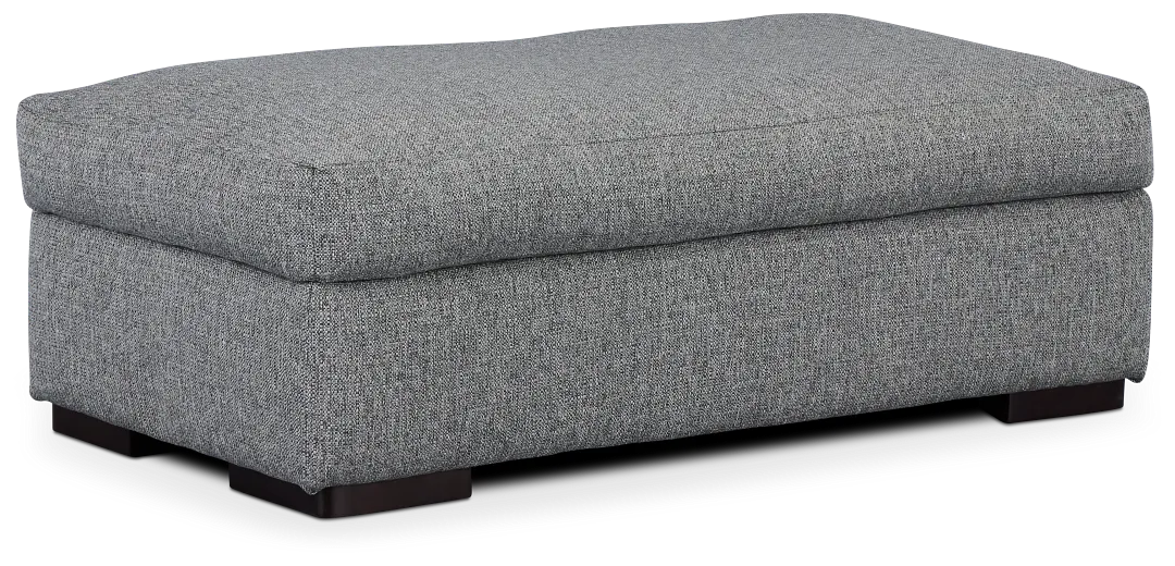 Veronica Dark Gray Down Ottoman