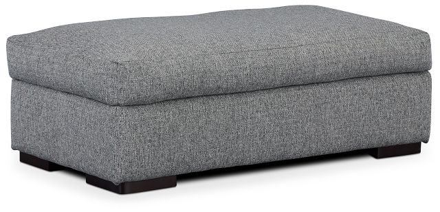 Veronica Dark Gray Down Ottoman