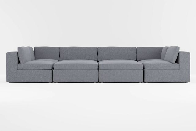 Destin Elevation Gray Fabric 8-piece Pit Sectional