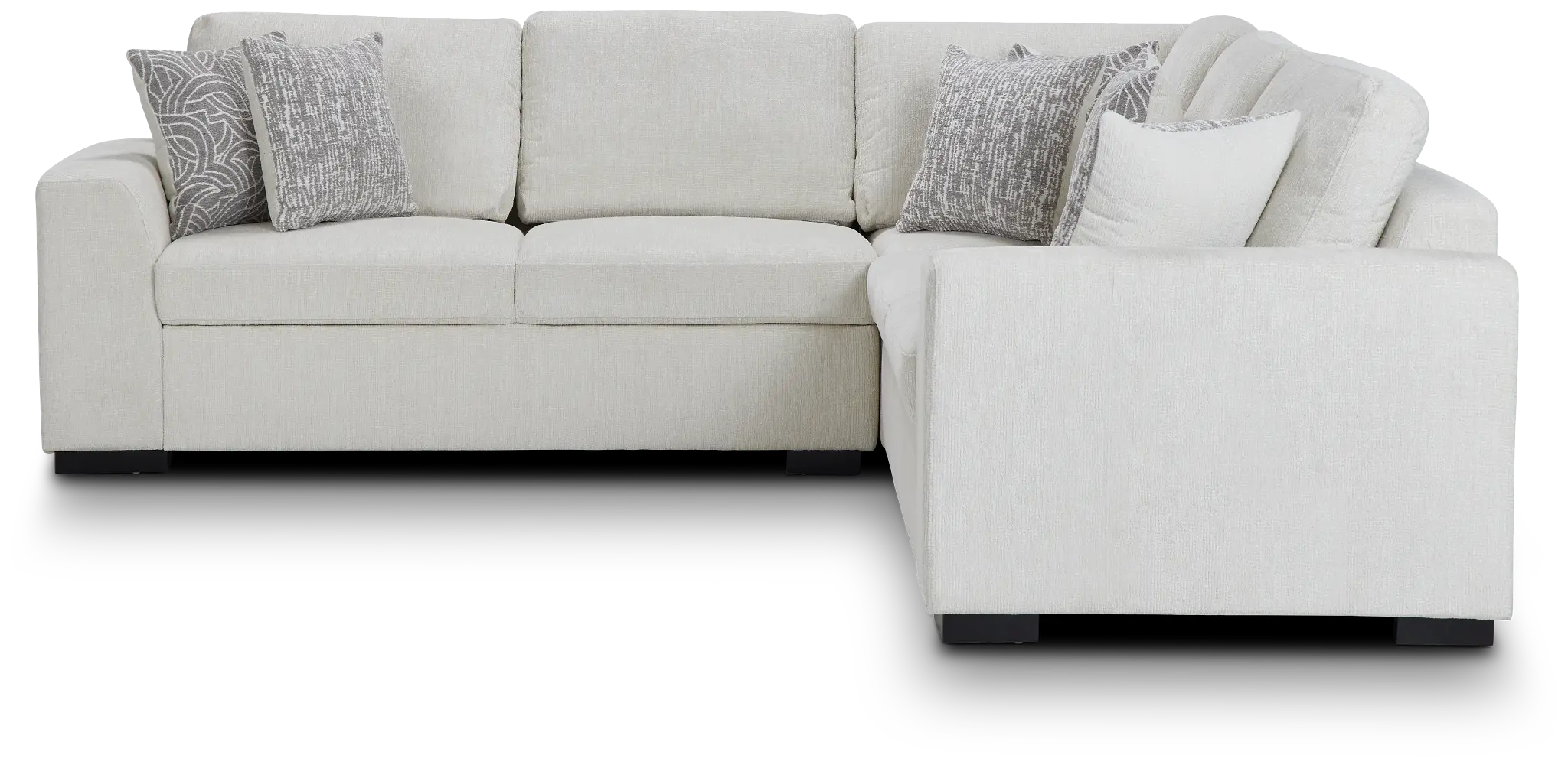 Blakely White Fabric Small Two-arm Sectional Blakely White Fabric Small Two-arm Sectional