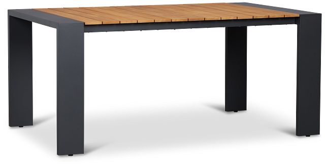 Sunrise Dark Gray Teak 65" Rectangular Table