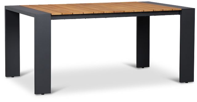 Sunrise Dark Gray Teak 65" Reactangular Table