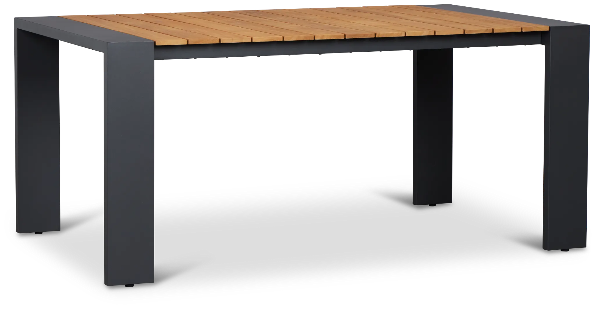 Sunrise Dark Gray Teak 65" Rectangular Table