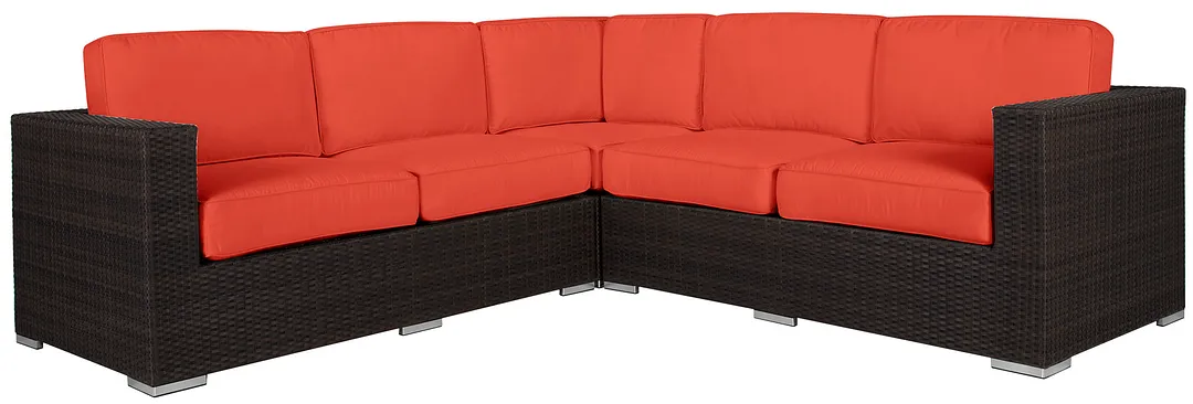 Fina Orange Small Two-arm Sectional Fina Orange Small Two-arm Sectional