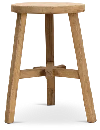Nash Light Tone Round Accent Stool