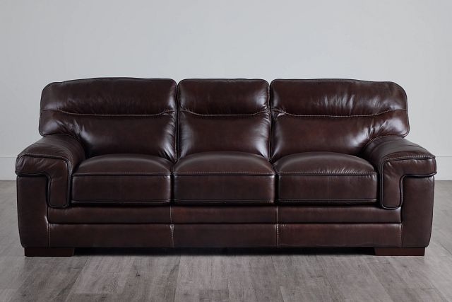 Alexander Dark Brown Leather Sofa, The Dump Leather Sofas