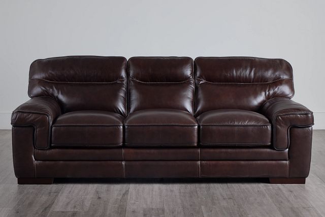 Alexander Dark Brown Leather Sofa Living Room Sofas City Furniture Alexander Dark Brown Leather Sofa, The Dump Leather Sofas