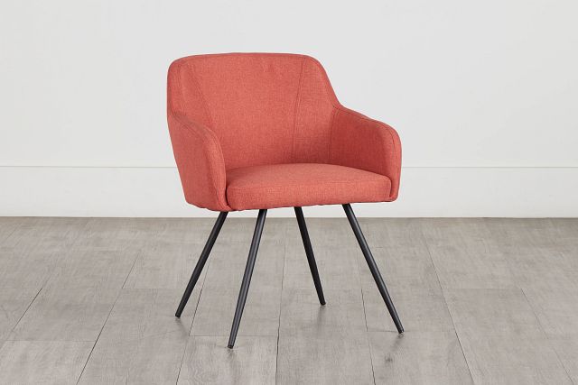 Annalise Orange Fabric Accent Chair