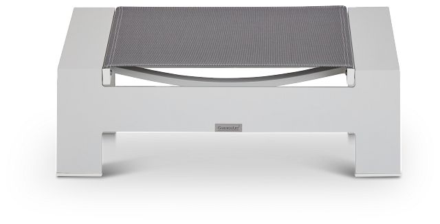 Linear White Ledge Pool Ottoman