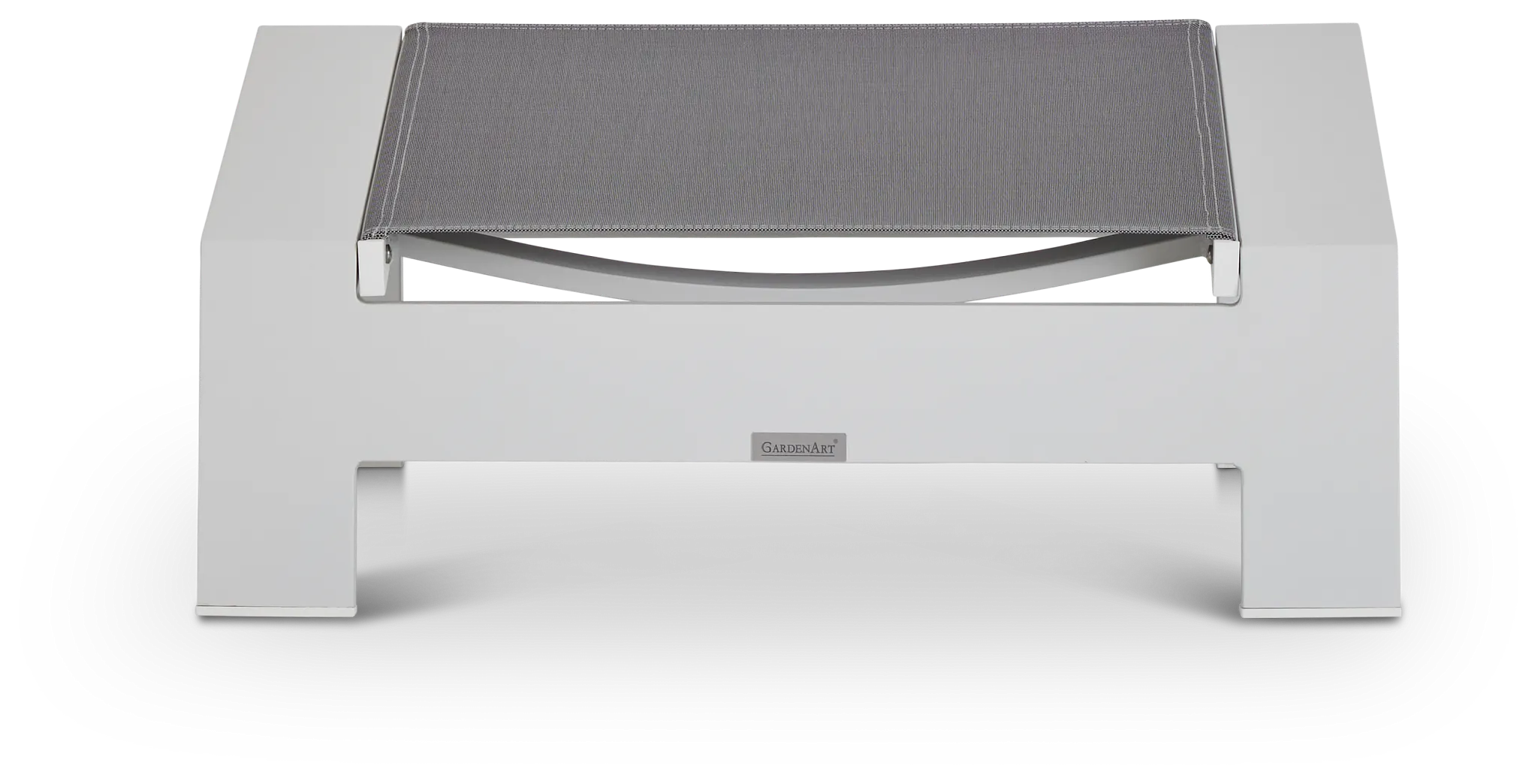 Linear White Ledge Pool Ottoman