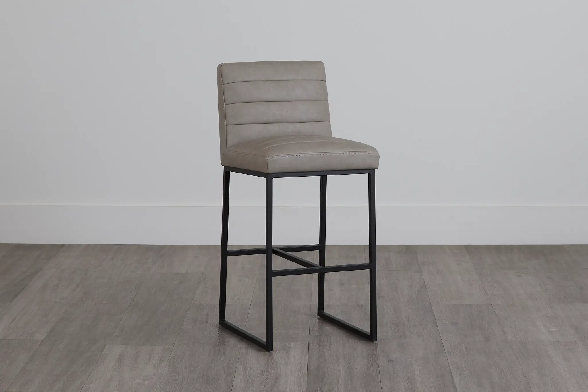Miller Light Gray 30" Upholstered Barstool Miller Light Gray 30" Upholstered Barstool