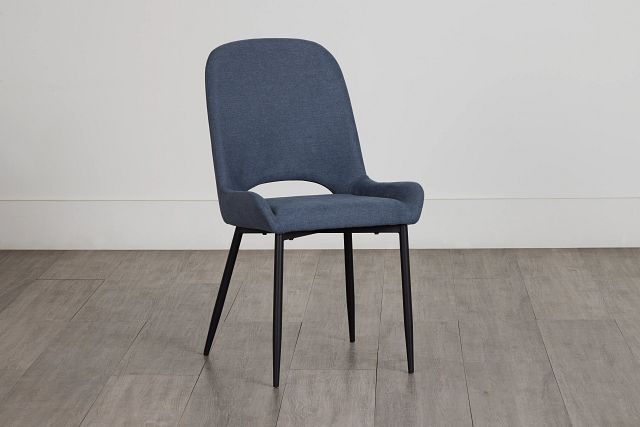 Brela Dark Blue Upholstered Side Chair