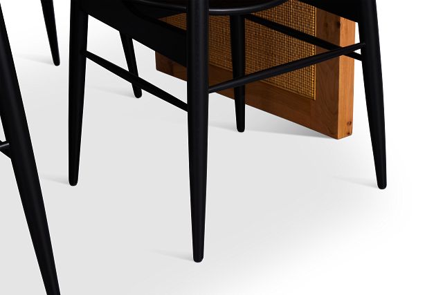 Brisbane Light Tone Rectangular Table & 4 Wood Chairs